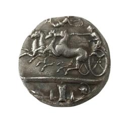 Grego antigo Moeda Comemorativa Coleção Artesanato Lembrança Príncipe e 4 Cavalo Carruagens Padrão Moeda Ornamento Moeda Grega - Image 3