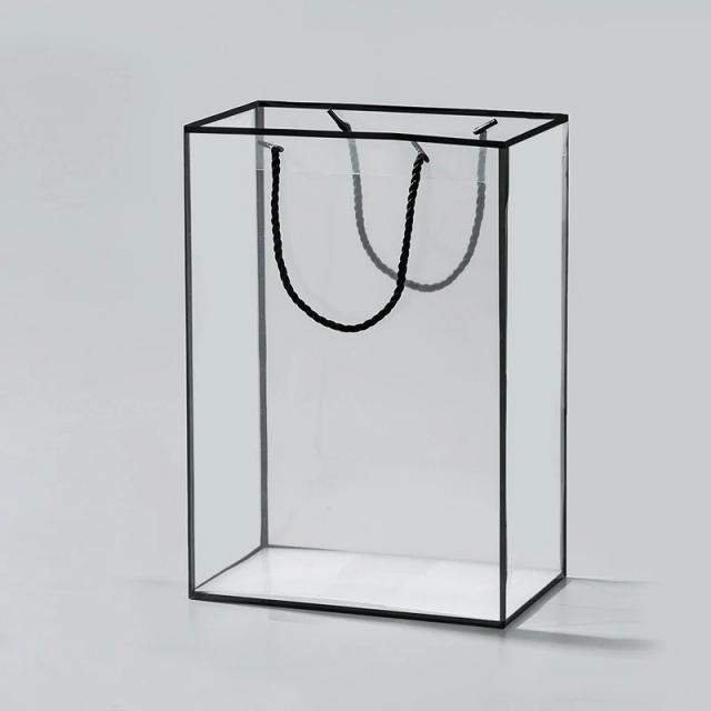 Saco de Presente Transparente com Design Floral para Casamentos e Festas - Embalagem DIY para Presentes Especiais