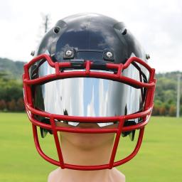 Homem morcego capacete de futebol americano viseira com clipes olho escudo viseiras para jovens e adultos - Image 6