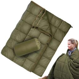 Cobertor de acampamento macio ultraleve à prova d'água, forro de poncho, acessórios militares, caminhadas ao ar livre, viagem, almofada de dormir, colcha - Image 5