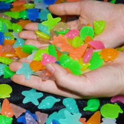 Brilhar nas pedras escuras para aquário, estrela do mar, concha, concha, tanque de peixes, decorativo, material do partido, pátio, diy, diy, diy, 50pcs - Image 4