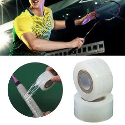 Badminton Racket Overgrip Almofada de apoio Envoltório do punho transparente Sweatband toalha, Priming Film, Acessórios, Anti-aderente - Image 1