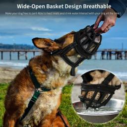 Focinho de silicone macio para cachorro, cesta respirável, focinhos para cães pequenos, médios, grandes e x-grandes, cachorrinho, evita latidos, capa de boca para cachorro - Image 5