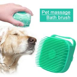 Pet Dog Shampoo Brush, Cat Massage Comb, Grooming Scrubber para banho de cabelo curto, borracha de silicone macia, 2.7oz, 80ml - Image 2