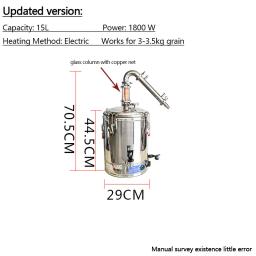 Equipamento Elétrico De Destilação Para Máquina De Cerveja De Vinho E Cerveja, Home Kitchen Usado Destilador De Álcool, Destilação, 15L - Image 4