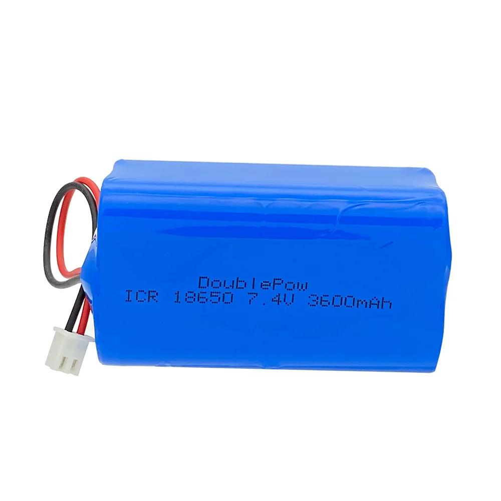Doublepow 7.4v 18650 bateria de lítio 3600mah/5200mah bateria recarregável megafone alto-falante placa proteção + plugue XH-2P - Image 1