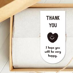 Bonito obrigado adesivos, etiquetas de selagem, caixa de presente, embalagem, cozimento, casamento, embrulho, festa, pequeno, negócio, 3x6.5cm, 50-100Pcs Pack - Image 4