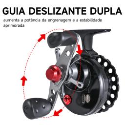 LEOFISHING-Inverno Spinning e Ice Fishing Lure Reels, Bobina Goods, Varas De Pesca Profissional, Acessórios De Pesca, 4 + 1BB, 2.6:1 - Image 3