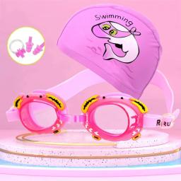 Meninos e meninas natação tampão anti nevoeiro nadar óculos de ouvido silicone plug com saco de armazenamento para crianças natação acessórios conjunto - Image 2