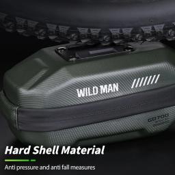 SELVAGEM MAN-Bicicleta Cauda Bag, Shell duro impermeável, reflexivo, ajustável, ciclismo Saddle Bag, MTB Road Bike Acessórios, 1L Capacidade - Image 4