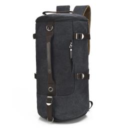 Bolsa de viagem de grande capacidade masculina mochila de alpinismo bolsa de ombro balde de lona moda alça macia - Image 4