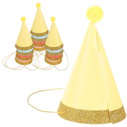 12pçs chapéu de festa com pompom para crianças, chapéu para cone de aniversário, adereços fofos para fotos, presentes para crianças - Image 6