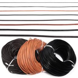Couro Genuíno Vaca Cordões Tanga Redonda para Fazer Ornamentos, Artesanato DIY, Roupas Charme Acessórios, 2 Jardas, 5mm, 1-5mm - Image 1