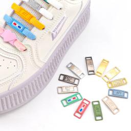 Cadarços Tag Metal para Crianças e Adultos, Sapatilhas Diamond Buckle, Acessórios para Calçados Casuais, Decorações Fashion Laces, AF1, AJ1, 2 peças - Image 3