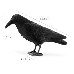 Plastic Bird Pigeon Scarer para a caça, chamariz realista para jardim, Black Scare - Image 6