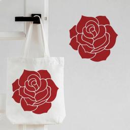 Quadrado Rose Flower Stencil, Arte e Artesanato Stencil, DIY Pintura em Madeira, Branco, 12 "x 12" - Image 4