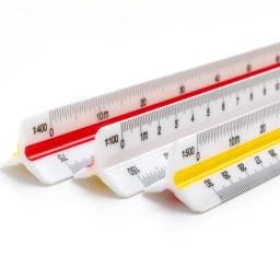 Régua Escala Triangular Técnica, Papelaria para Medição Arquiteto Desenho e Desenho, 30cm - Image 3