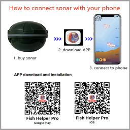 Portátil Bluetooth Fish Finder, ecosonda sem fio, sensor Sonar, profundidade Fishfinder para lago e pesca marítima, IOS e Android - Image 6