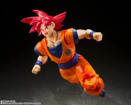 Em estoque 100% original bandai s.h. figuarts shf super saiyan deus vermelho son goku figura de ação brinquedo modelo presente - Image 6