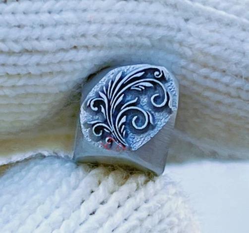 Máquina de Estampagem de Aço para Joias com Design Floral e Selos de Metal para Couro e Padrões de Folhas