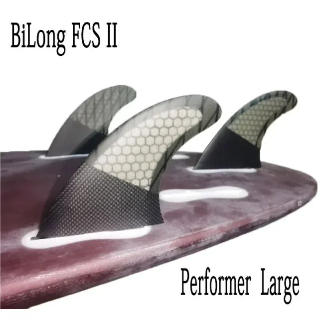 Fins Bilong FCS II TRI para Skimboard e Wakeboard em Fibra de Vidro - Desempenho Superior