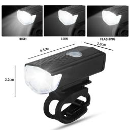 USB recarregável Bike Light Set Front Light com taillight fácil de instalar 3 modos de bicicleta acessórios para a bicicleta - Image 5