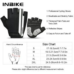 INBIKE-Luvas de bicicleta meio dedo para homens e mulheres, à prova de choque, respirável, MTB, ciclismo, esporte, bicicleta, ciclismo, acessórios - Image 6