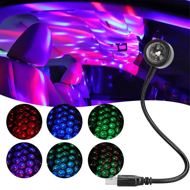Transforme sua Festa com a Lâmpada de Projeção RGB USB: Luzes Mágicas para Atmosfera de Discoteca em Casa, Carro ou Natal