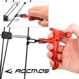 Aluminum Trigger Grip para Archery, ACCMOS 4 Finger, rotação de 360 °, arco composto ajustável, Release Aids - Image 2