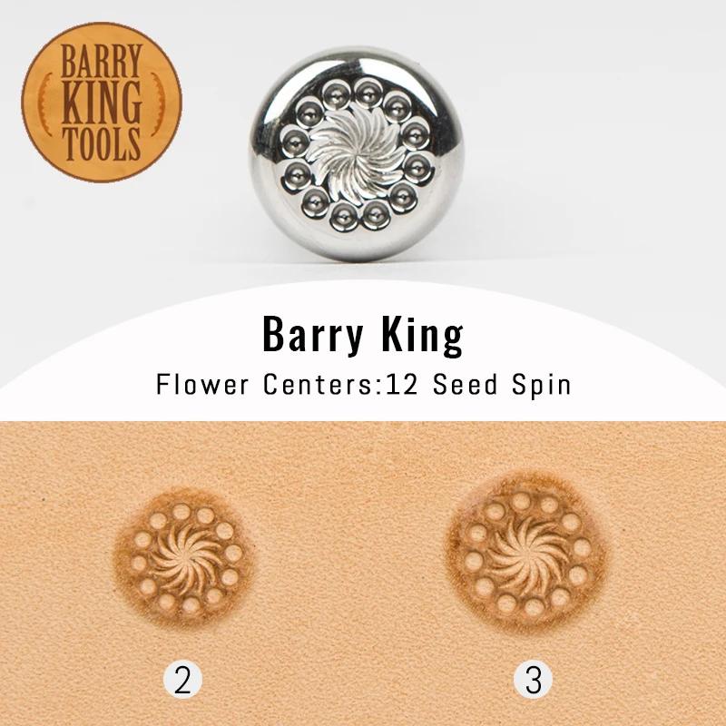 Barry king ferramentas de carimbo de couro ferramenta centros flor 12 seed spin couro trabalho escultura em relevo impressão selos - Image 1