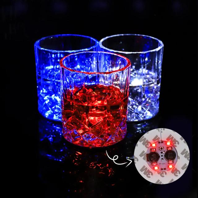 Barra de LED Colorida para Copos e Garrafas - 1 a 10 Peças Iluminadas para Criar Atmosfera em Bebidas e Acessórios de Cozinha