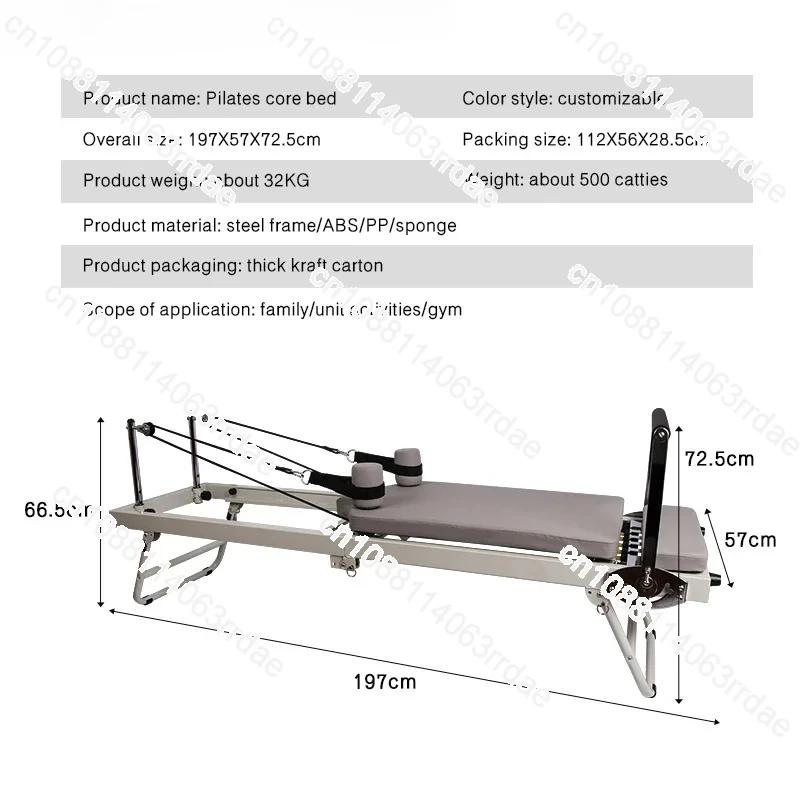 Máquina de Pilates Reformador Dobrável Aço Carbono Fitness Casa 32kg