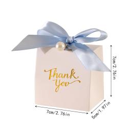 Caixas de presente de papel com etiquetas douradas, incluindo fitas e miçangas, perfeitas para aniversários e casamentos, 10pcs - Image 3
