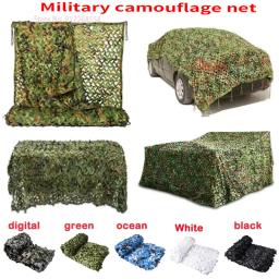 Rede militar da camuflagem para a caça, barraca do carro, branco, azul, verde, selva - Image 1