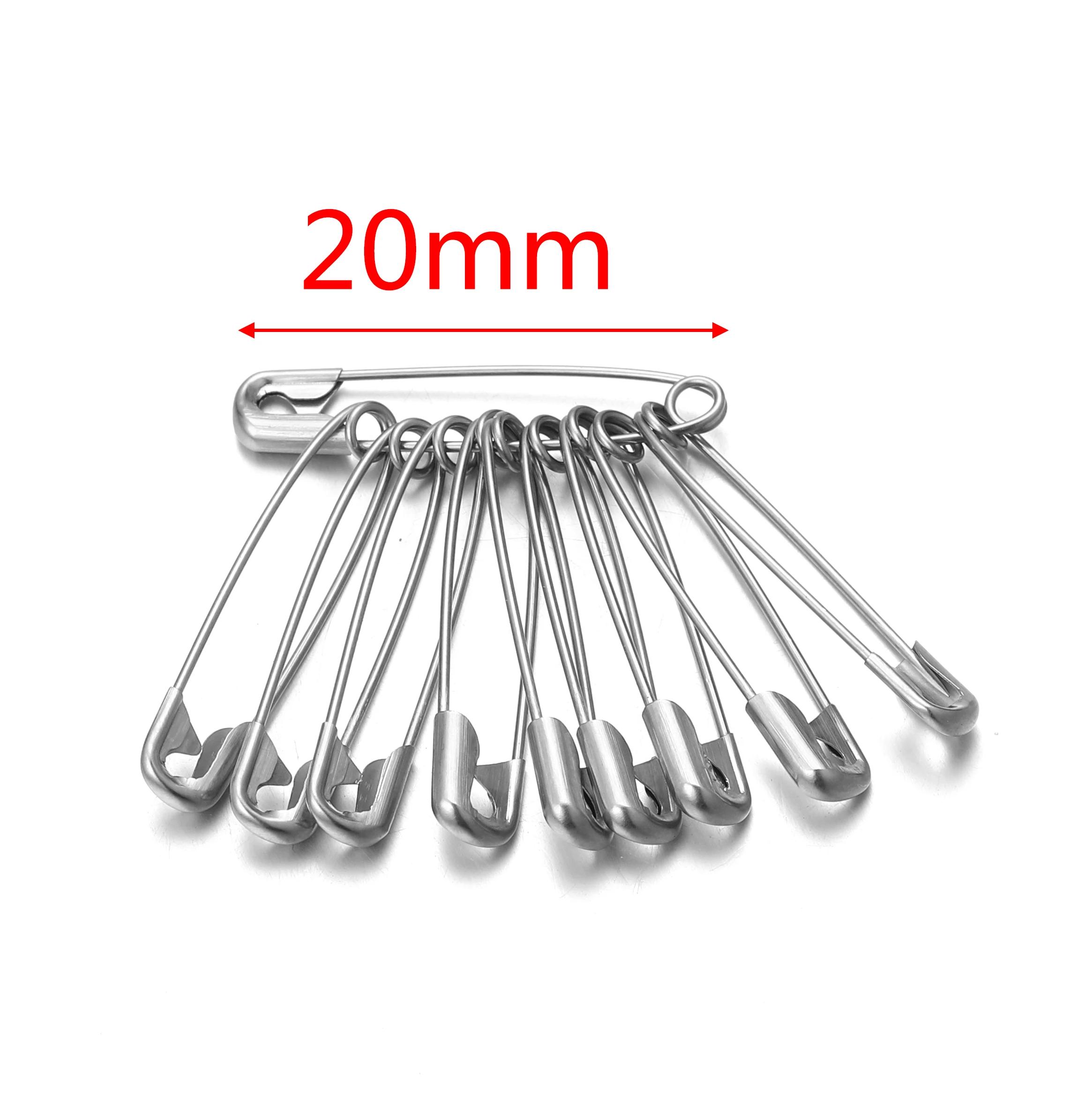 50 peças alfinetes de segurança de aço inoxidável grandes e pequenos alfinetes em massa ferramenta de costura para decoração de roupas broche fixação artesanato fazendo - Image 1