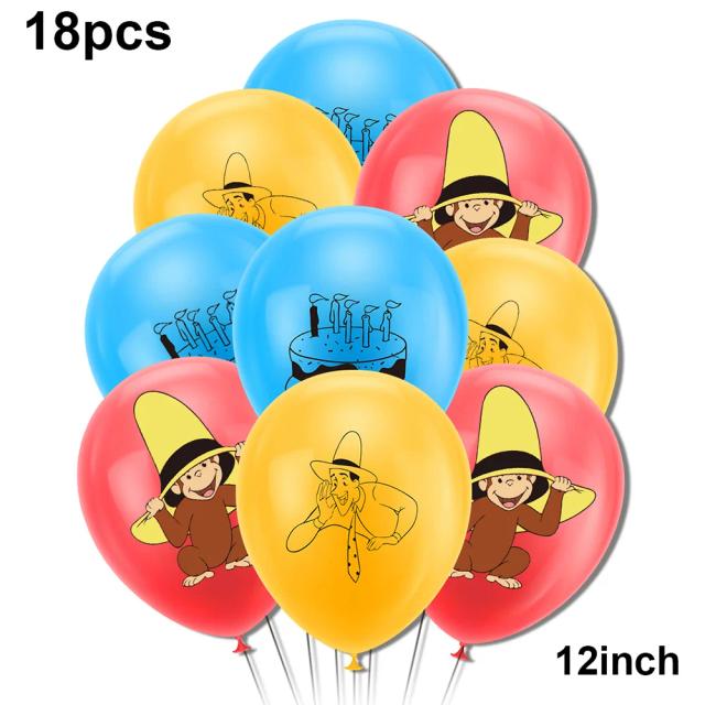 Banner de Aniversário do Macaco George: Suprimentos e Decorações para Chá de Bebê e Festa Temática