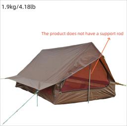 Barraca de acampamento de cabine ultraleve para 2-3 pessoas, barraca tipo A, barraca de cabine portátil sem poste - Image 2