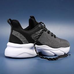 Sapatilhas leves de malha respirável Flywoven para homens, tênis atlético, moda de corrida ambulante, sapato esportivo, com renda - Image 3