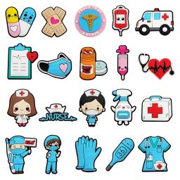 Cute Medical Doctor Shoe Charms para Crocs, Sandálias Acessórios, Decorações de Sapato, Pins, Crianças, Mulheres Favor Gift, New Arrivals - Image 1