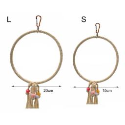 Balanço para pássaro, brinquedo útil, gaiola de balanço, requintado, de corda, para papagaio de estimação - Image 6