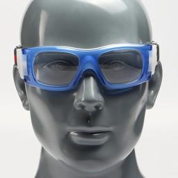 Transparente azul anti-impacto à prova de choque esporte basquete futebol óculos óculos de proteção respirável - Image 1