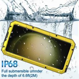 Impermeável Alumínio Metal Case para Mergulho Subaquático, Heavy Duty, Shockproof Capa, Protetor de Tela, Galaxy S23 Ultra, S22 Plus, IP68 - Image 1