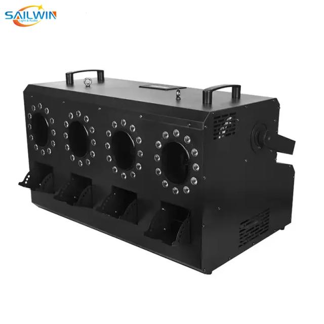 Máquina de Fumaça LED 4-em-1 com Controle Remoto, Efeitos RGBW e Bolhas - Ideal para Festas, Casamentos e Eventos ao Ar Livre com Frete Grátis, 1400W