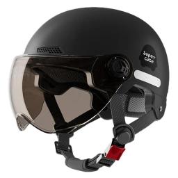 Capacete de bicicleta elétrica com forro destacável Capacete de bicicleta leve Capacete de scooter ajustável Acessórios de ciclismo respirável - Image 1