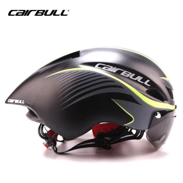 Capacete Aero TT com Óculos de Proteção para Ciclismo e Corrida - Segurança e Estilo Esportivo 2022