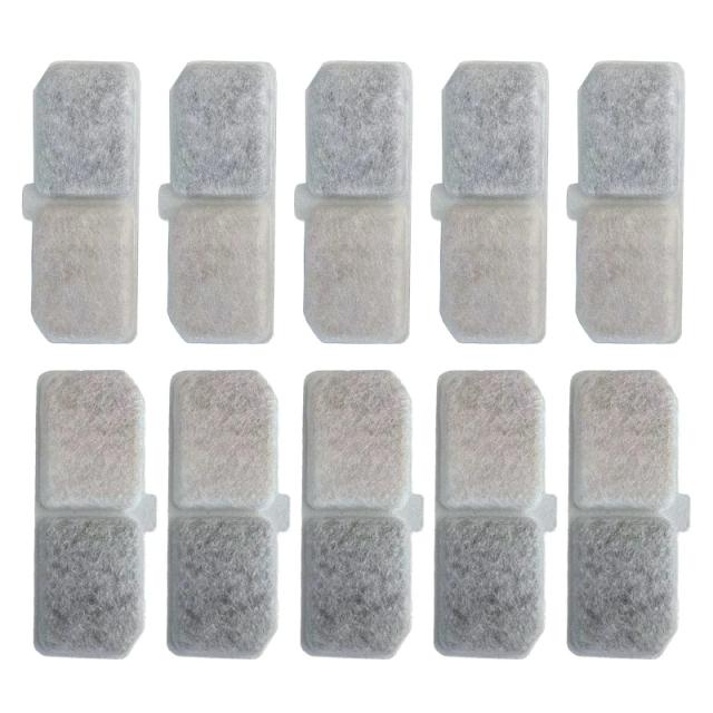 Conjunto de 10 Filtros de Carvão Ativado para Água Potável de Animais de Estimação, Ideal para Gatos e Filhotes