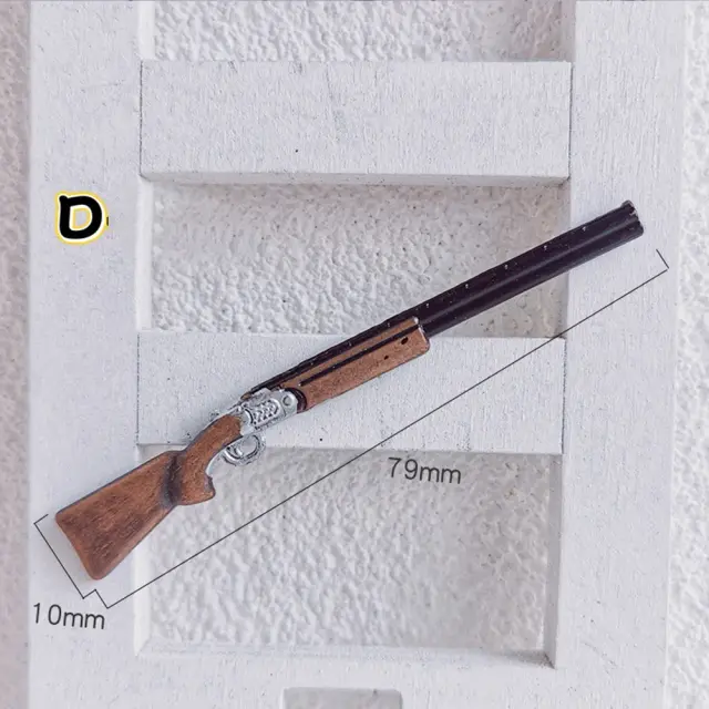 Mini pistola de caça retro para meninos, acessórios de modelo 3D, arma DIY educativa em escala 1:6 e 1:12