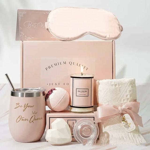 Conjunto de Presente Spa Rosa: Cesta Elegante para Mulheres, Ideais para Casamentos e Namoradas em 2024