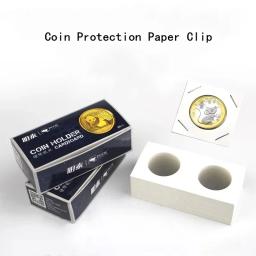 Praça Titulares Coin Papelão, Coin Album Coleção Clip, Selo Comemorativo, Armazenamento Titular Capa, 12 Especificações, 50Pcs - Image 1