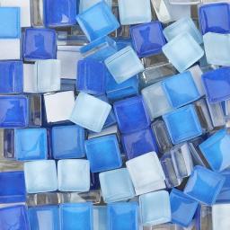 Quadrado Glitter Mosaic Azulejos de vidro, peças misturadas, cores sortidas, DIY Artesanato Suprimentos, Azul, Roxo, Arte Verde, 100g - Image 3